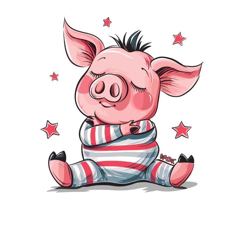 Cochon mignon qui dort