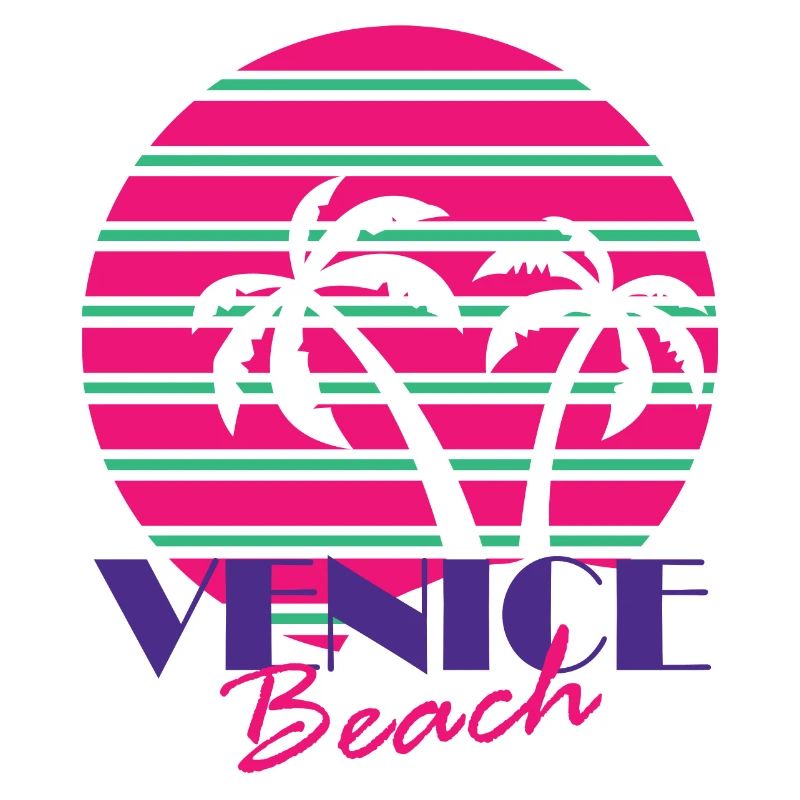Venice Beach mit Palmen