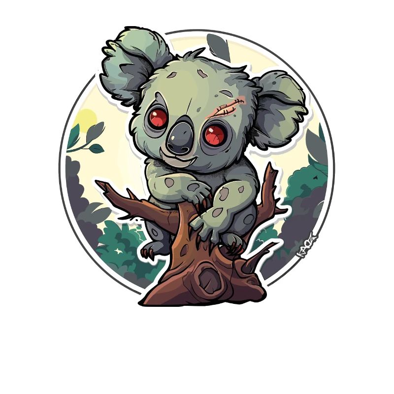 Cute Jungle Zombie Koala