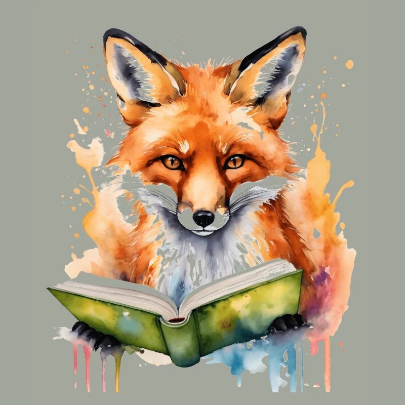 Livre de lecture renard imprimé de conception animale colorée