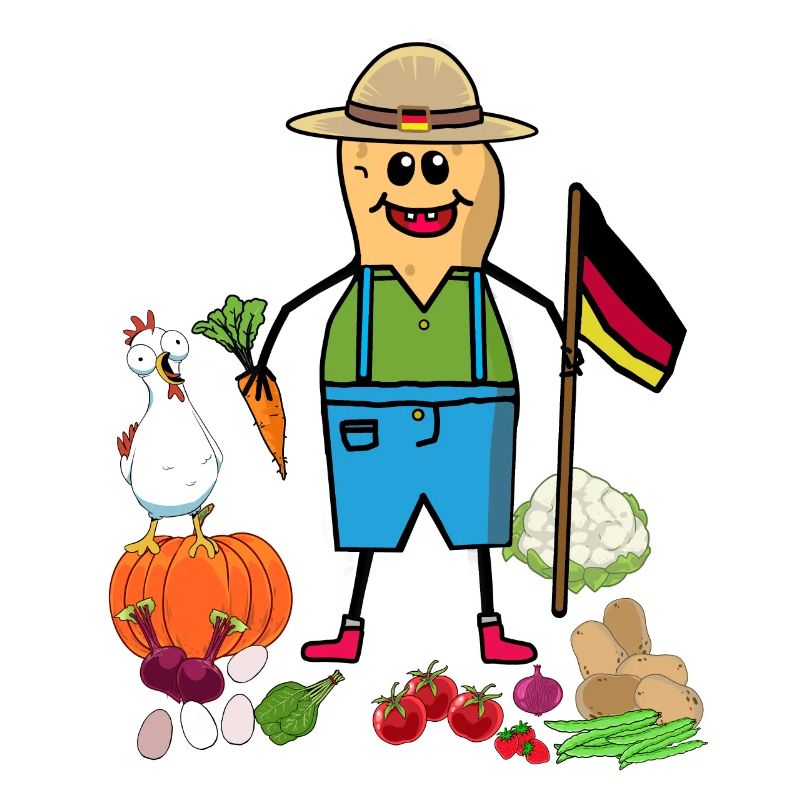 Peanut Farmer Farmers Vegetables Germany Flag