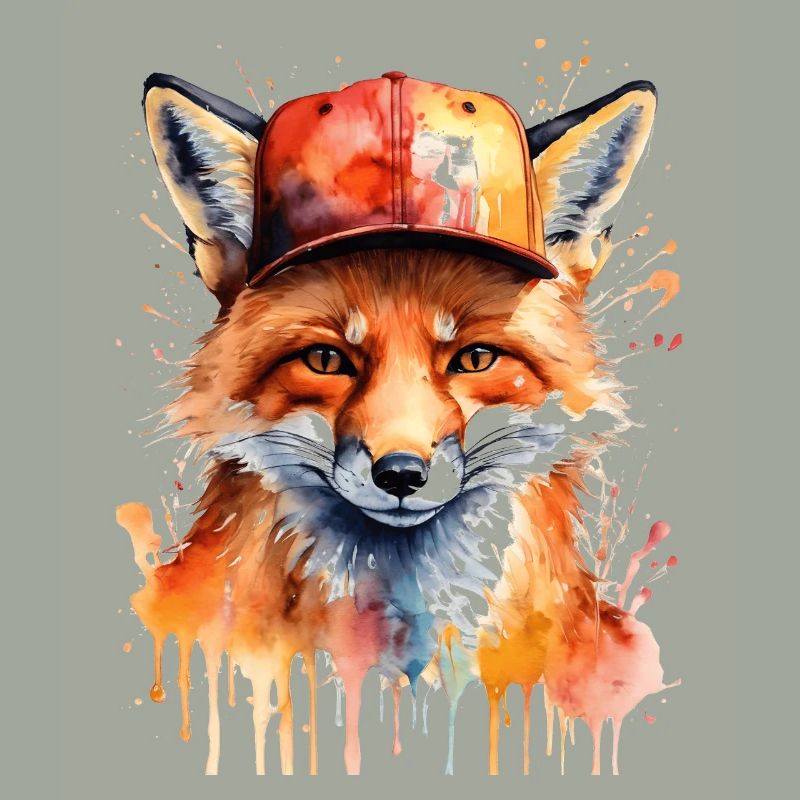 Fuchs Snapback Cap Cool Tier Design Print