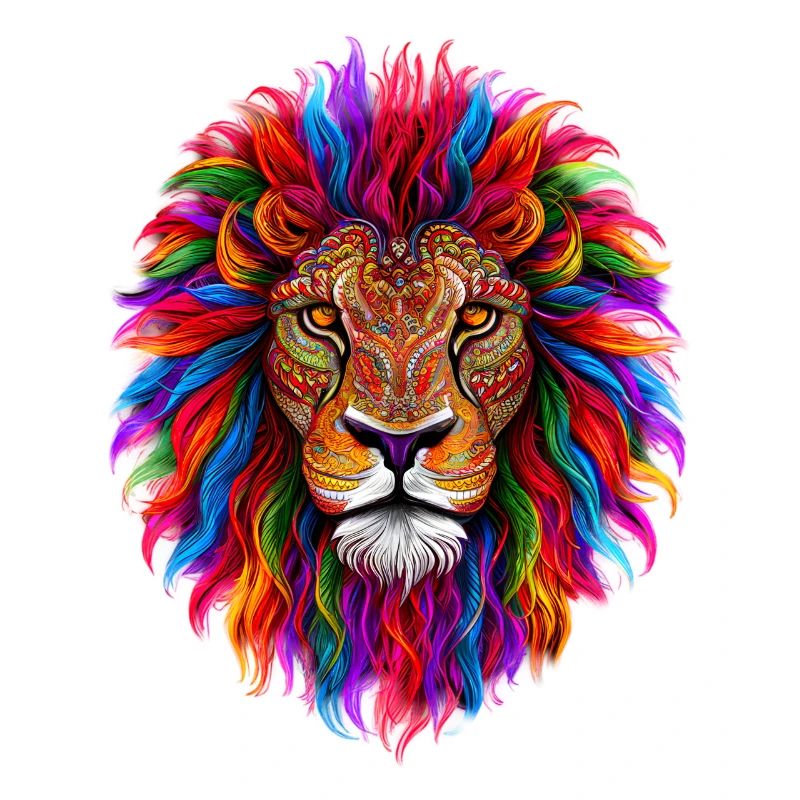 Psychedelischer Löwe