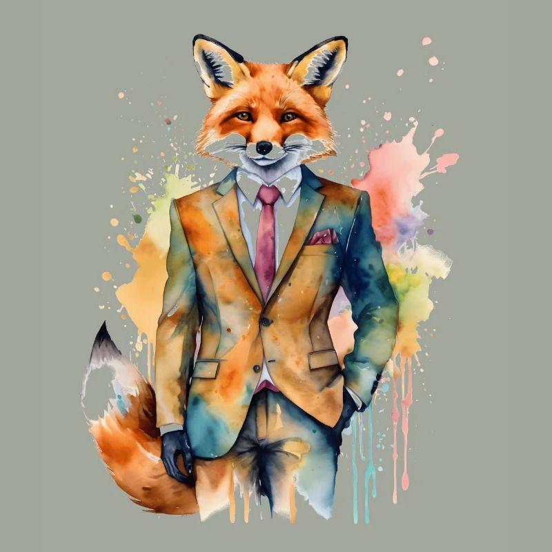 Costume de renard imprimé de conception animale colorée