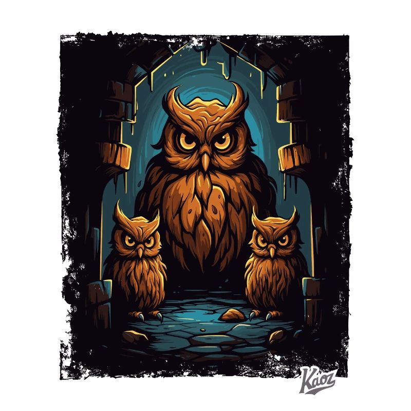 Three owls in the dungeon