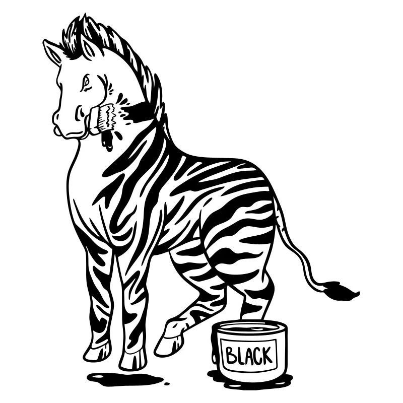 Zebra Schwarze oder Weiße Streifen Lustige Bilder