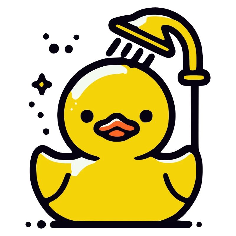 Quietschente gelbe Ente Dusche