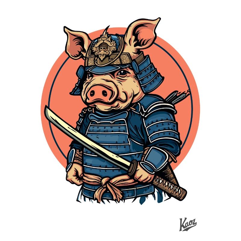 Shogun japonais Samouraï Cochon