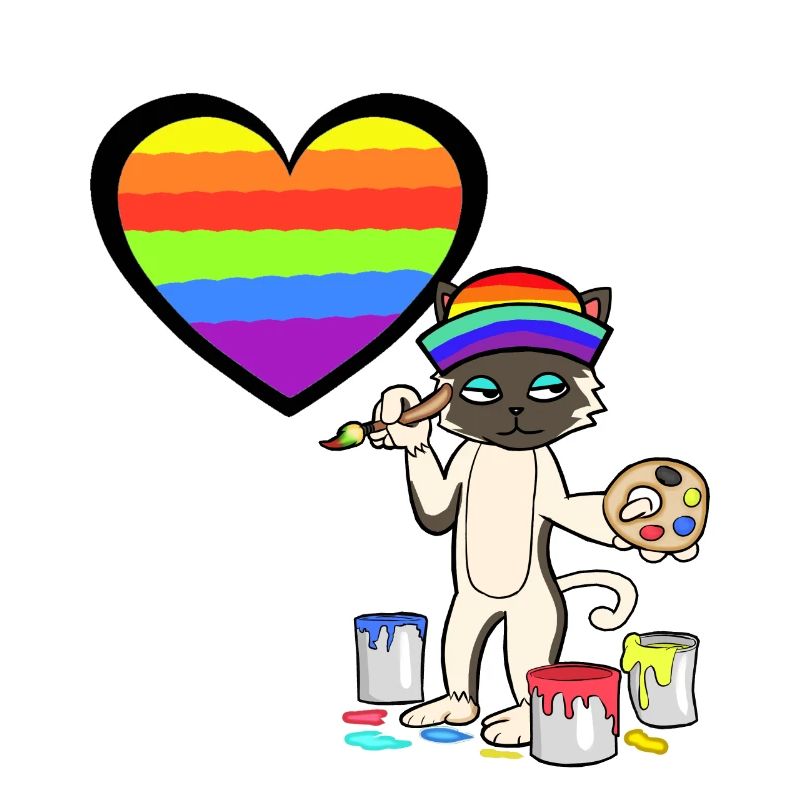 Herz Katze LGBT