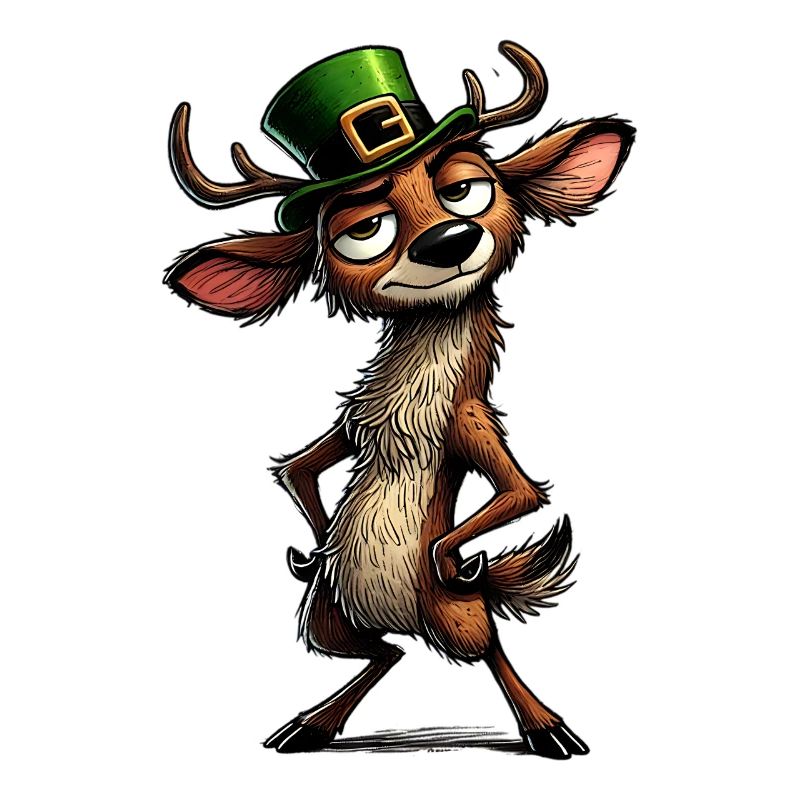 Deer Leprechaun St Patrick Irish Forest Animal