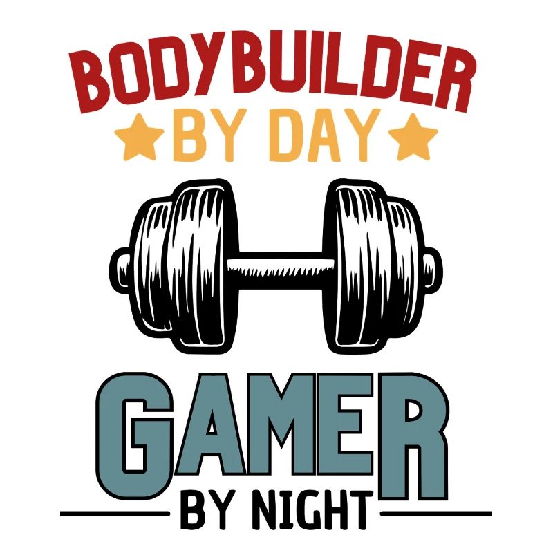 Lustiger Gamer Bodybuilder Spruch