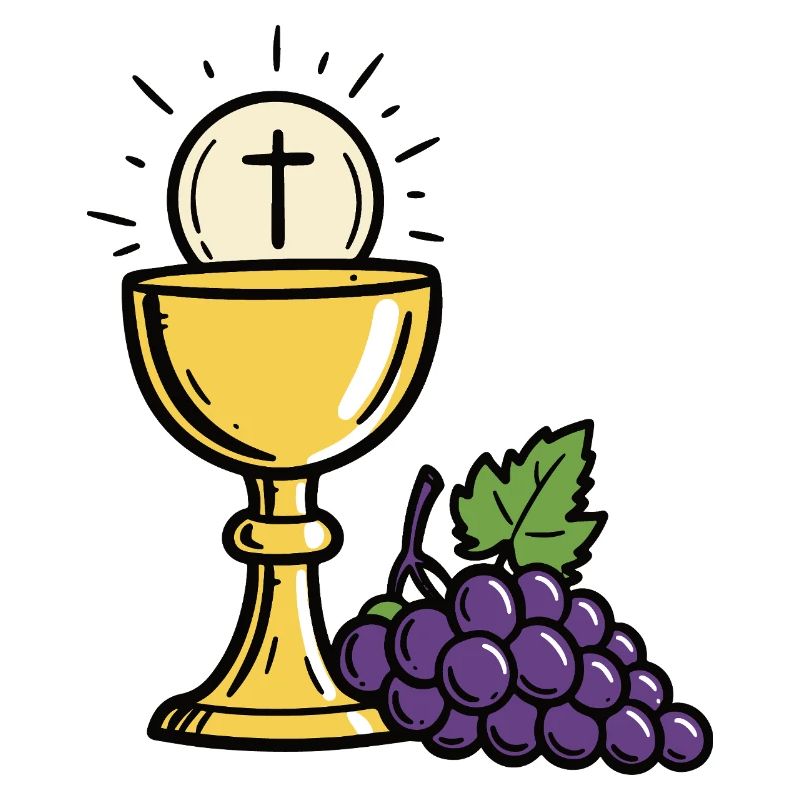 Holy Communion Chalice and Grapes