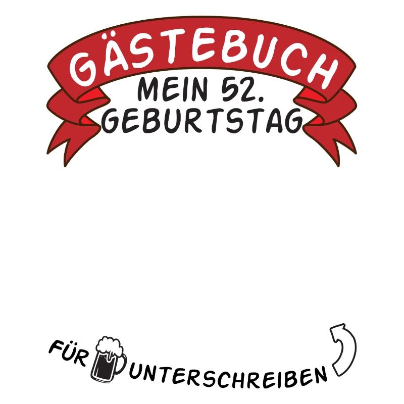 Gästebuch Mein 52. Geburtstag Geschenkidee