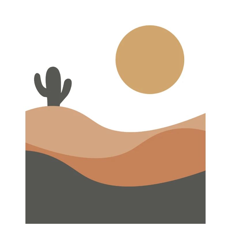 Minimalistische Wüstenlandschaft