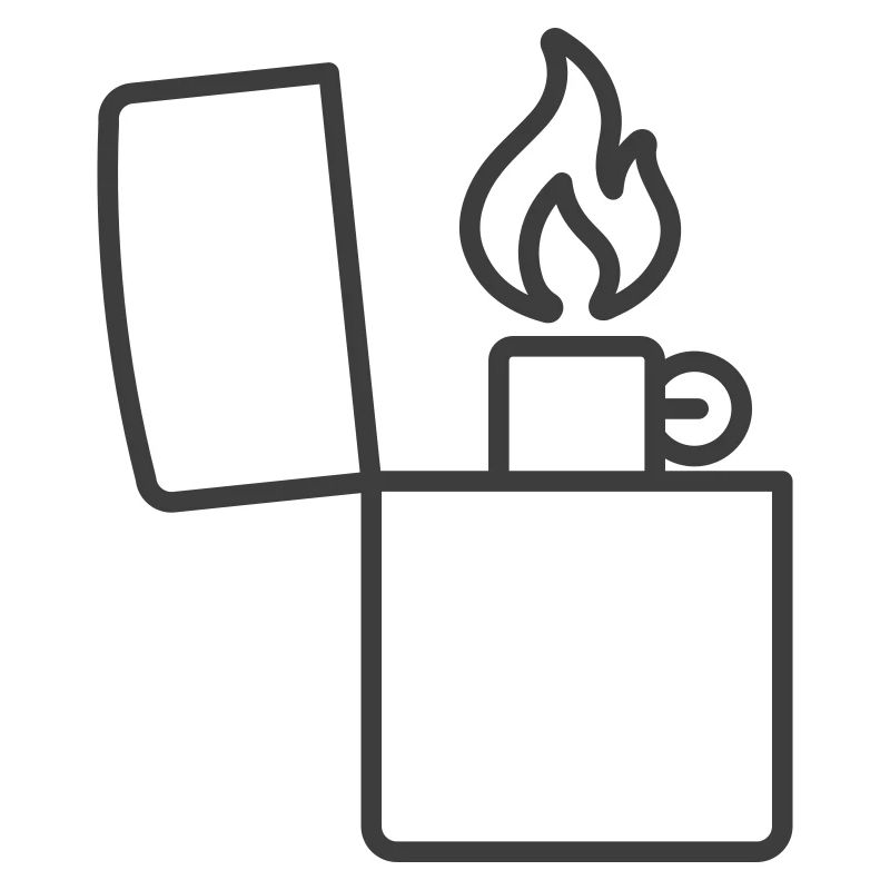 Vintage Lighter Line Icon