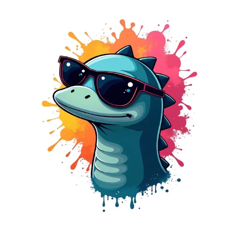 Cool Dino mit Sonnenbrille