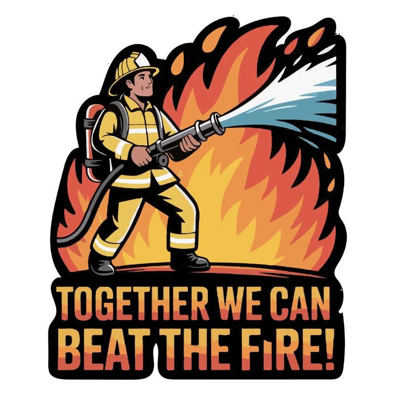 Firefighter Unity Inspirational Design