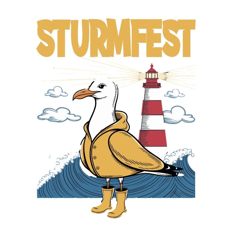 Leuchtturm-Melodie mit Seemöwe