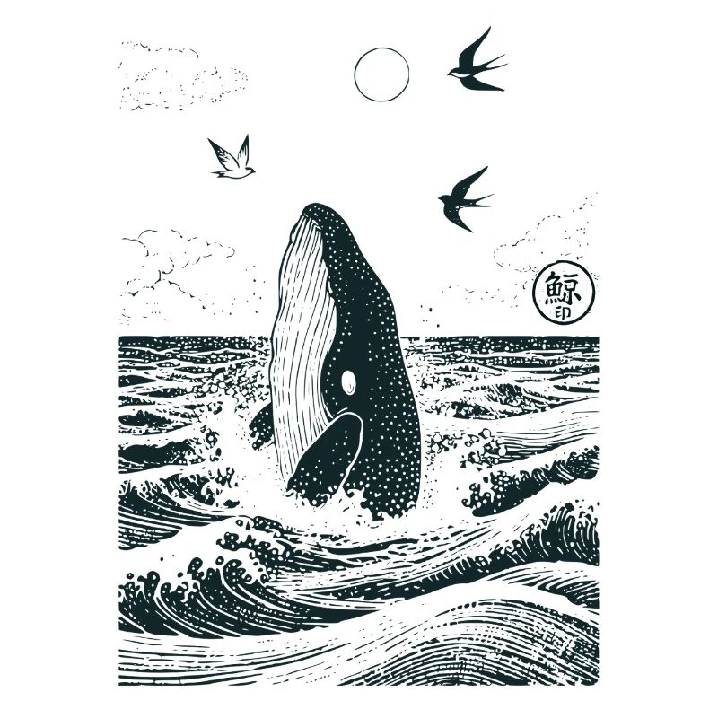 Ozean Wal mit Hanko Stempel