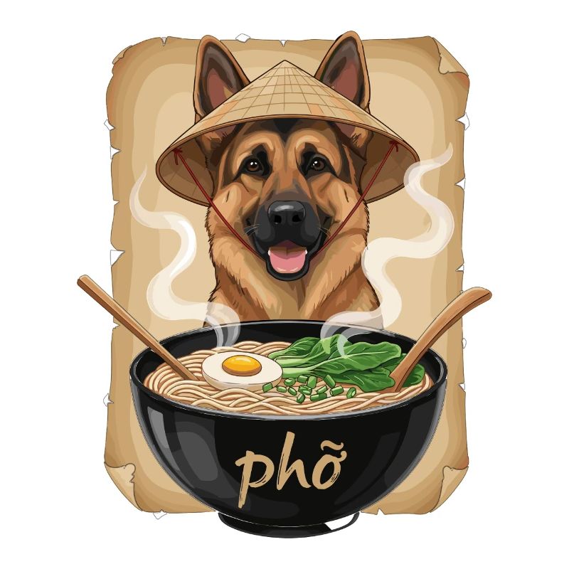 Phở Hund im Bambushut