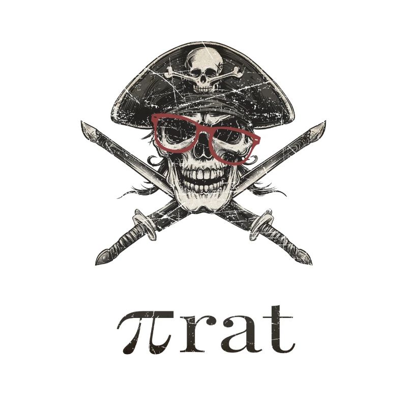Pirate Skeleton with Glasses