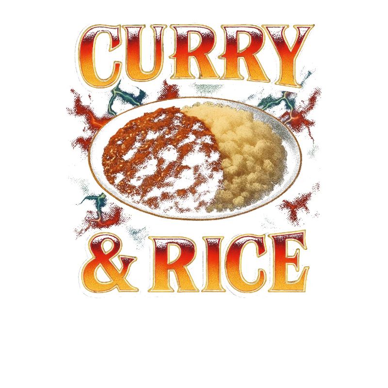 Curry et riz Nourriture préférée Drôle Bizarre Années 90