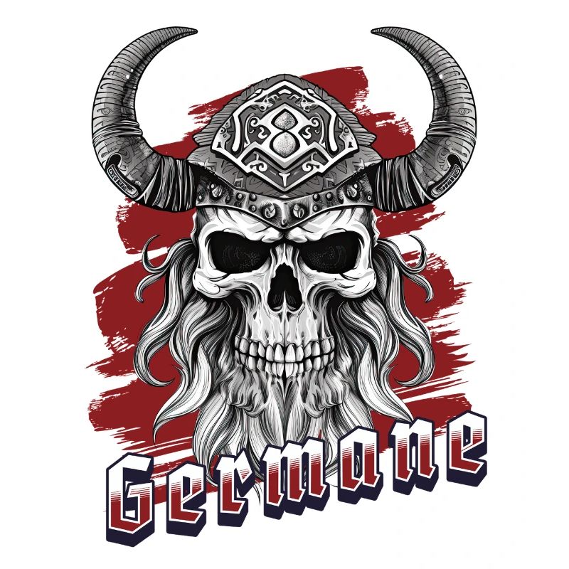 Viking Schädel Totenkopf Germane