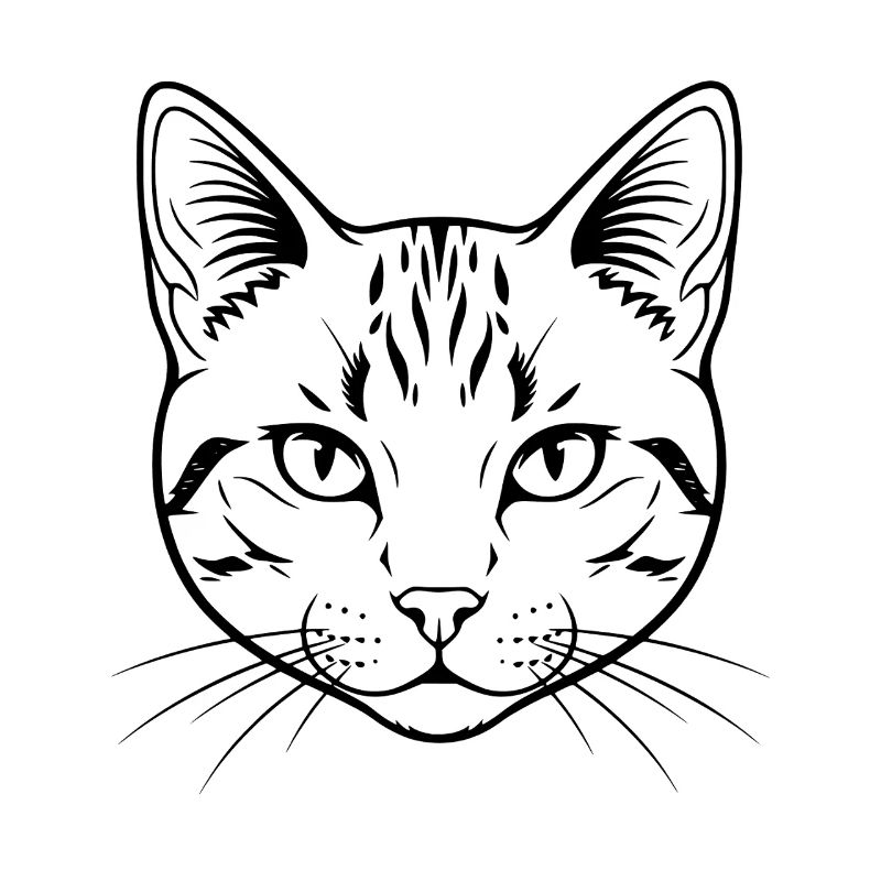 Minimalistischer Katzenkopf
