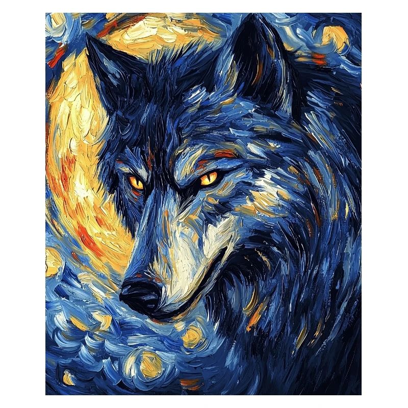 Wolf Van Gogh Style