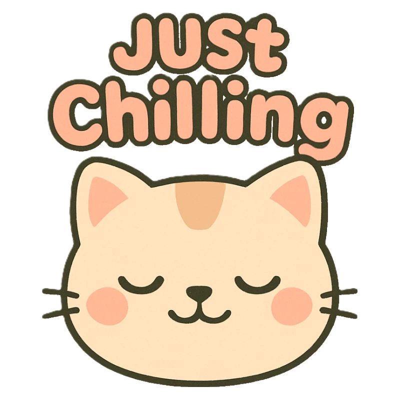 Just Chilling Cat Illustration