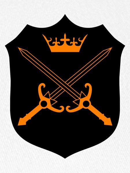 Cross Swords Crown Emblem