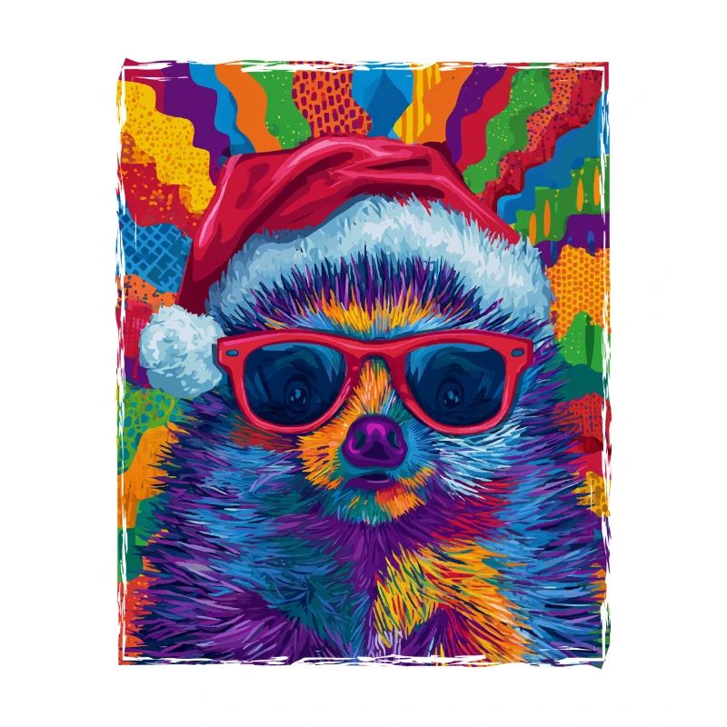 Portrait de Noël du hérisson