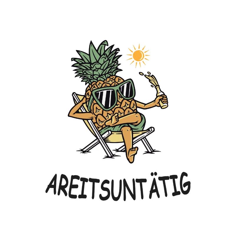 Idle – Funny pineapple in vacation mode