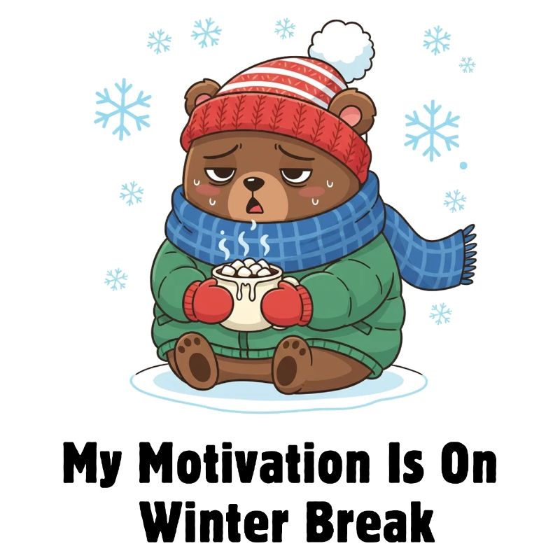 Winter Break Motivation Bear