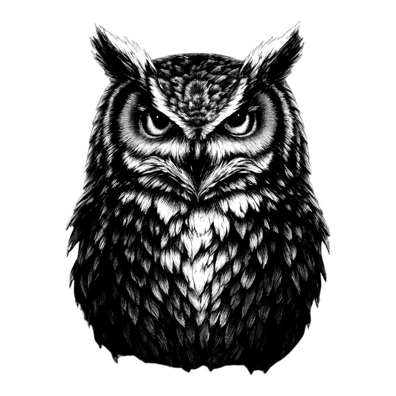 Mystische Eule Nachttier Weisheit Symbol