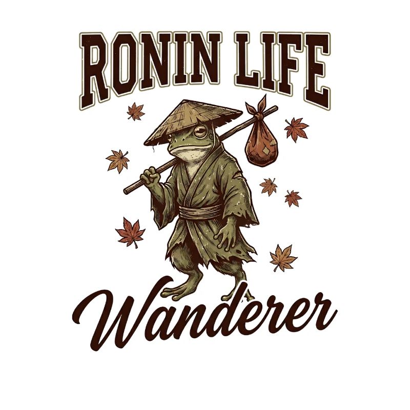  Ronin Life Wanderer Frog Samurai Japanese Ukiyo-e