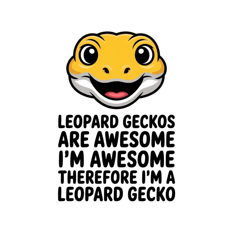 Leopardgekko-Cartoon-Lächeln