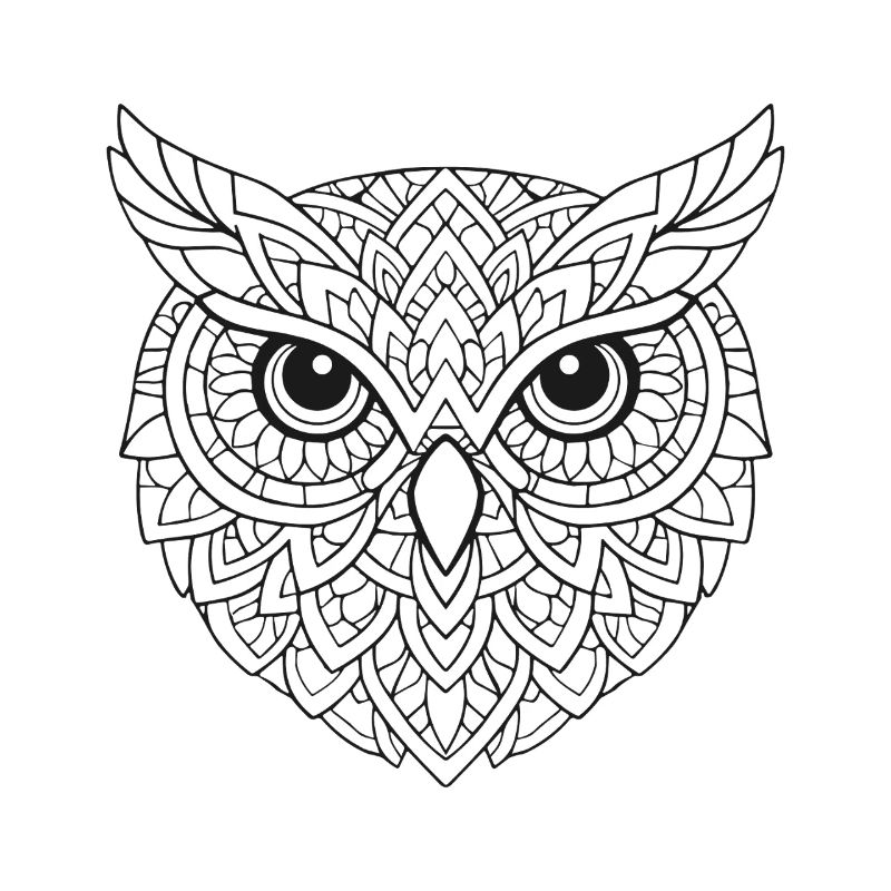 Mandala Eulen Ornament