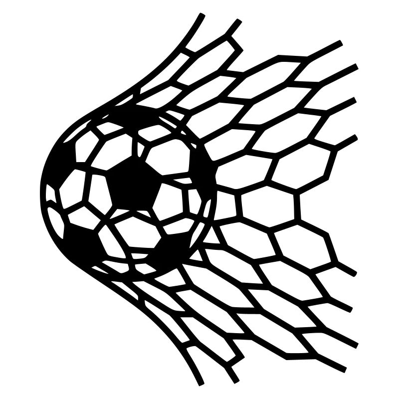 Goal Soccer Ball in Net Hit Vector