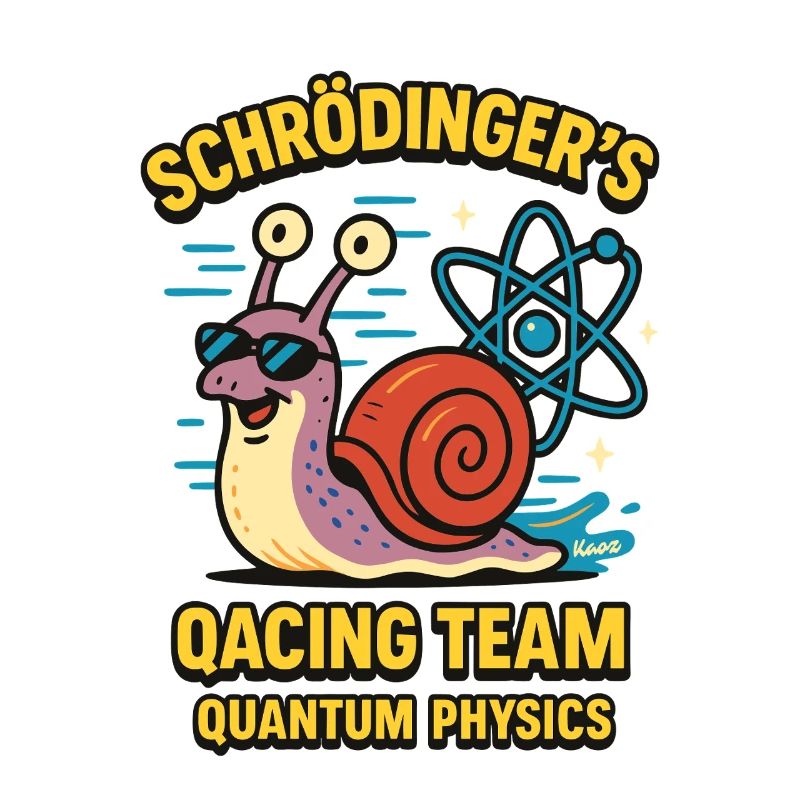 Schrödinger's Qacing Team Quantum Physics Snail