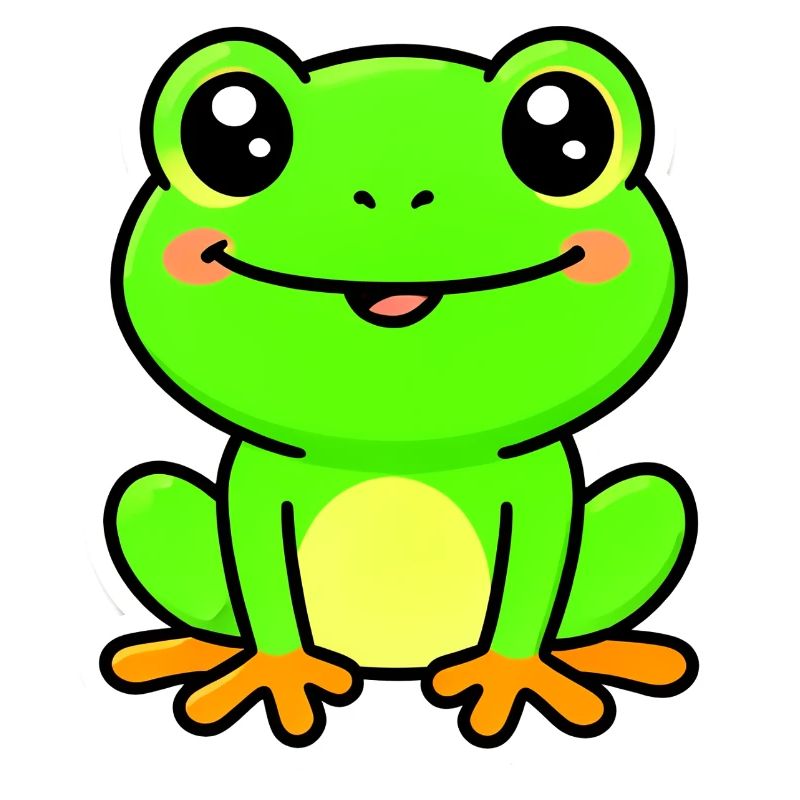 Bright Lime Frog Charm