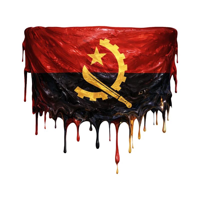 Angola Flag Drop Art