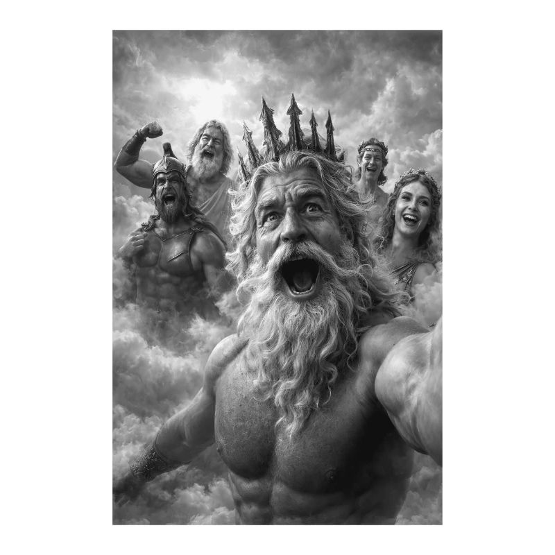 Poseidon-Selfie mit den Göttern