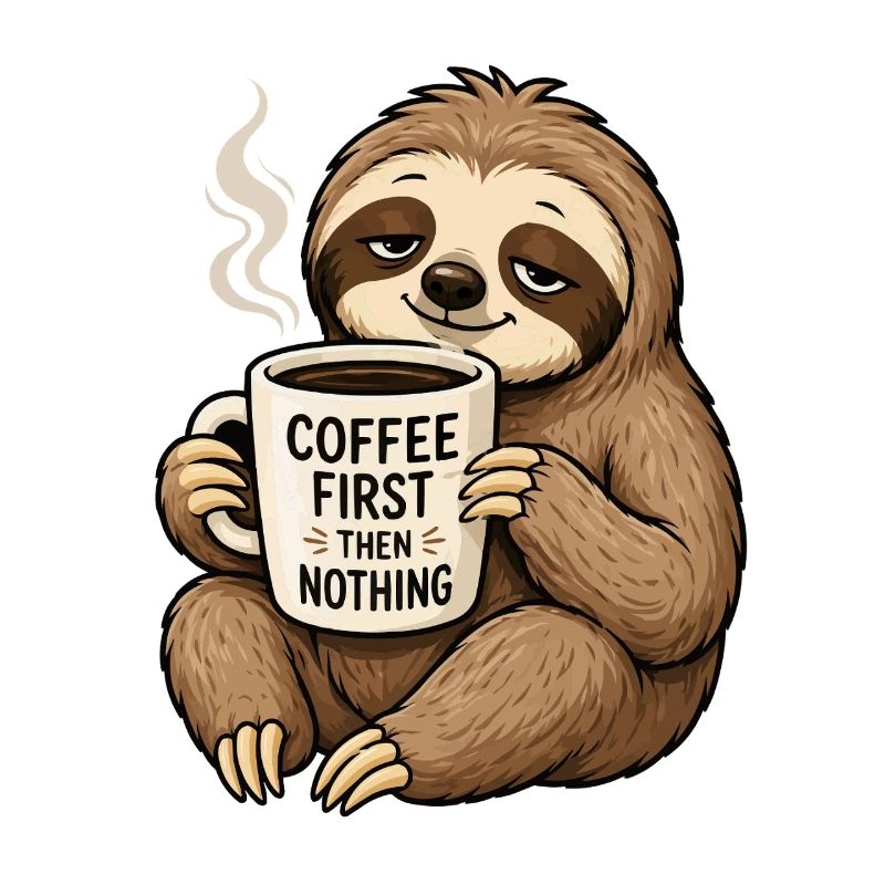 Coffee first, then nothing – sloth
