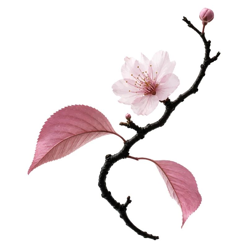 Fleurs délicates de cerisier dans le style ikebana
