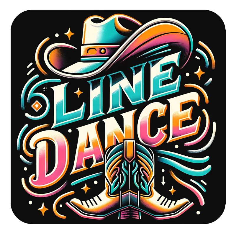 Conception de danse en ligne colorée