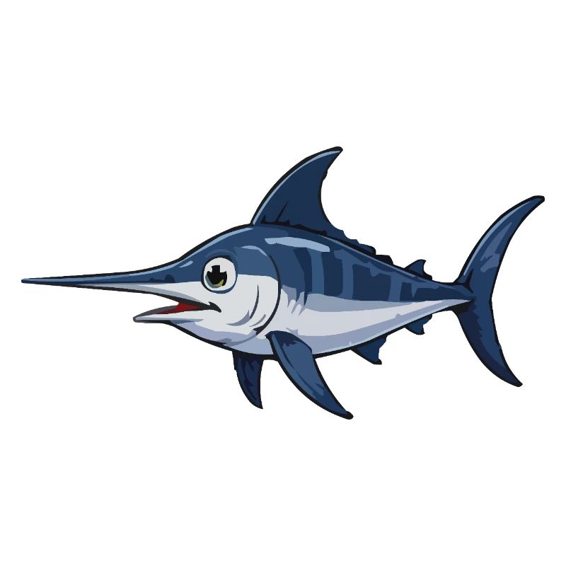 Marlin in Blue – Vector