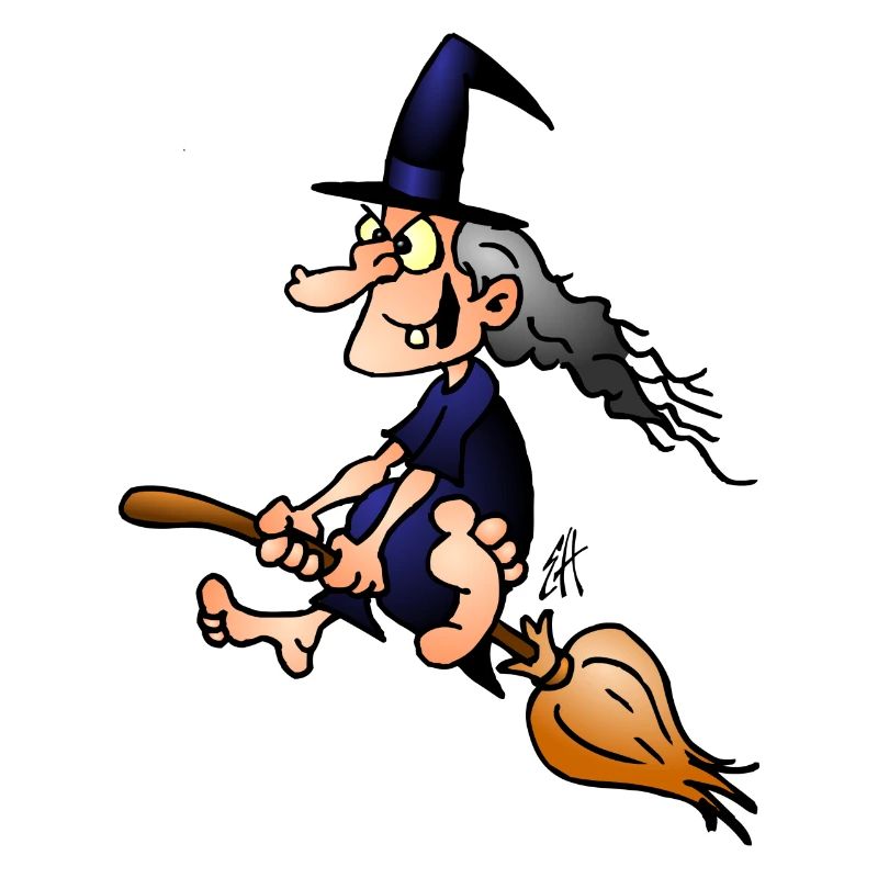 Witch on a broom