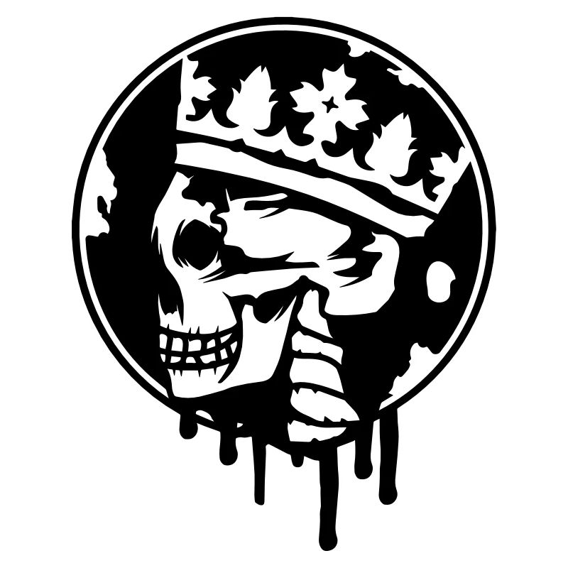 Totenschädel mit Krone Graffiti