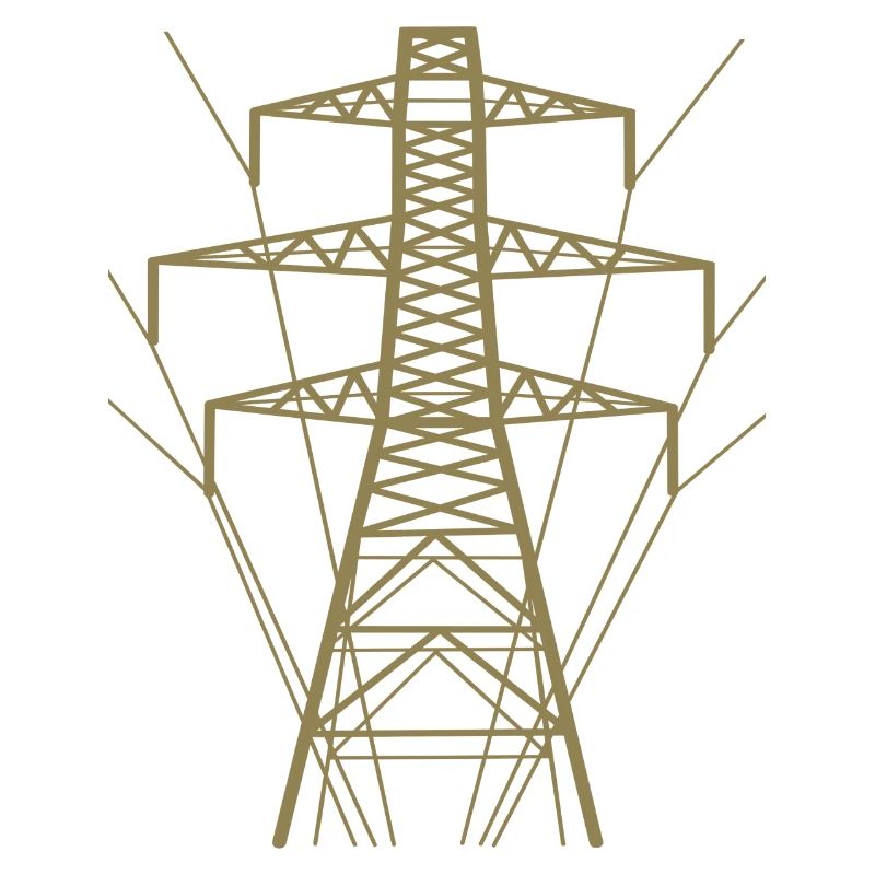 Silhouette de poteau électrique blanc